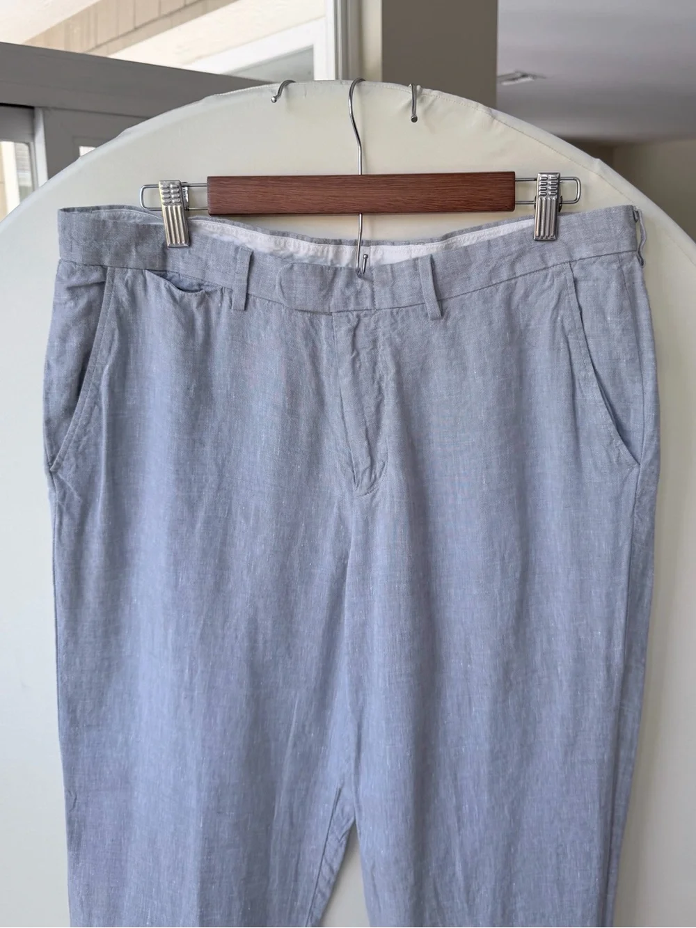J.Crew Bowery 100% Baird McNutt Linen Dress Pants size 34x36